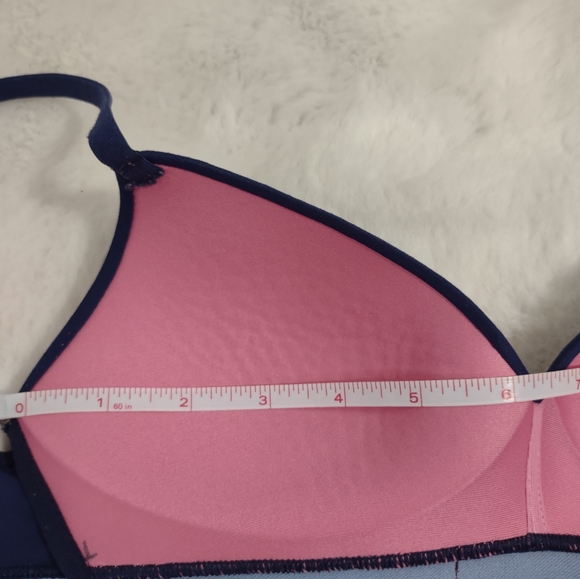 PINK VICTORIA'S SECRET Navy Blue Wear Everywhere Wireless Padded Bra Size 32B - Picture 7 of 8